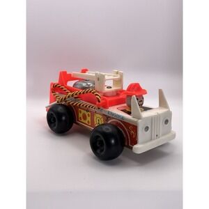 Vtg 1968 Fisher Price Fire Engine 720 Wood Toy Bell Incomplete Missing Ladder